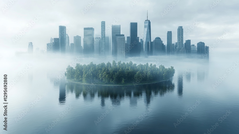 Fototapeta premium Cityscape Oasis