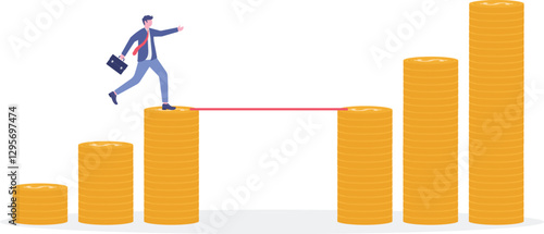 Social media illustration, business concept, web design

