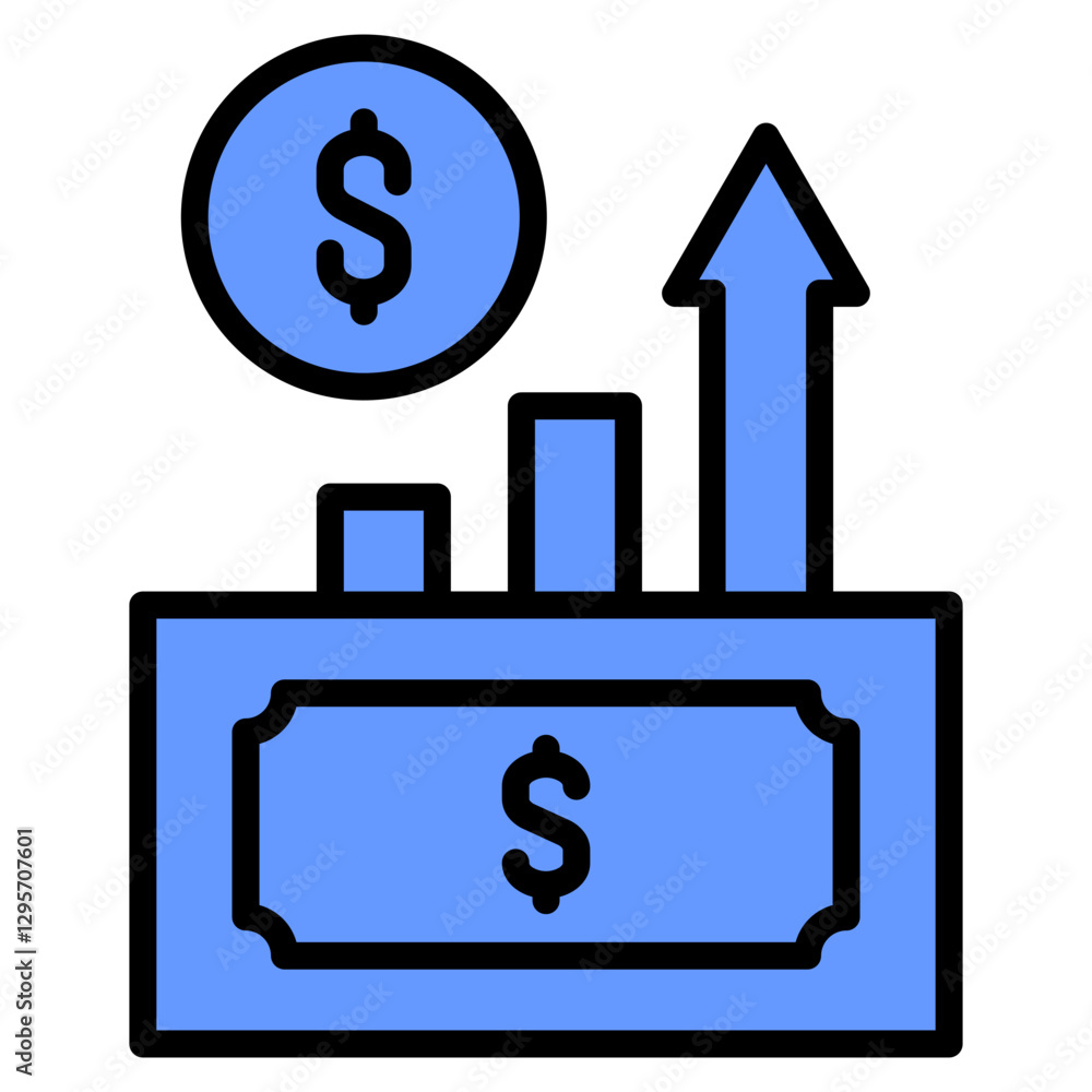 Capital Gain Icon Element For Design Capital Gain Icon Element For Design