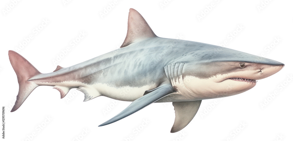 Fototapeta premium PNG A shark animal fish underwater.