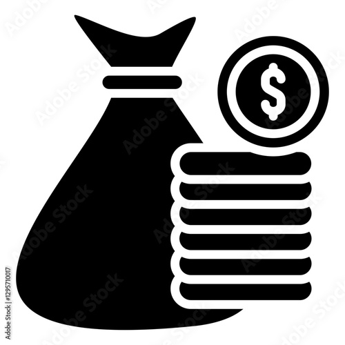 Wealth Accumulation Icon Element For Design