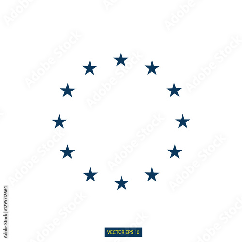 Europe flag union ,Standard flag icon Europe vector logo template