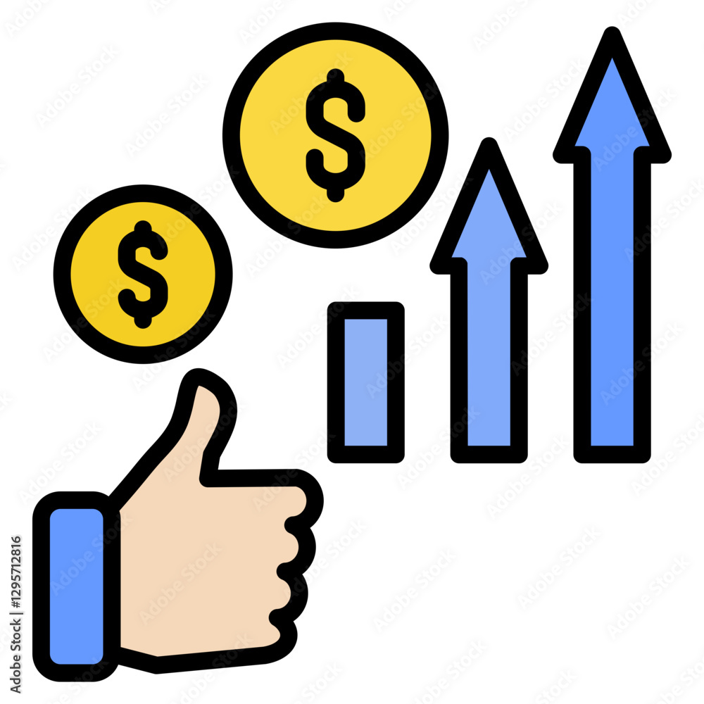 Financial Success Icon Element For Design Financial Success Icon Element For Design