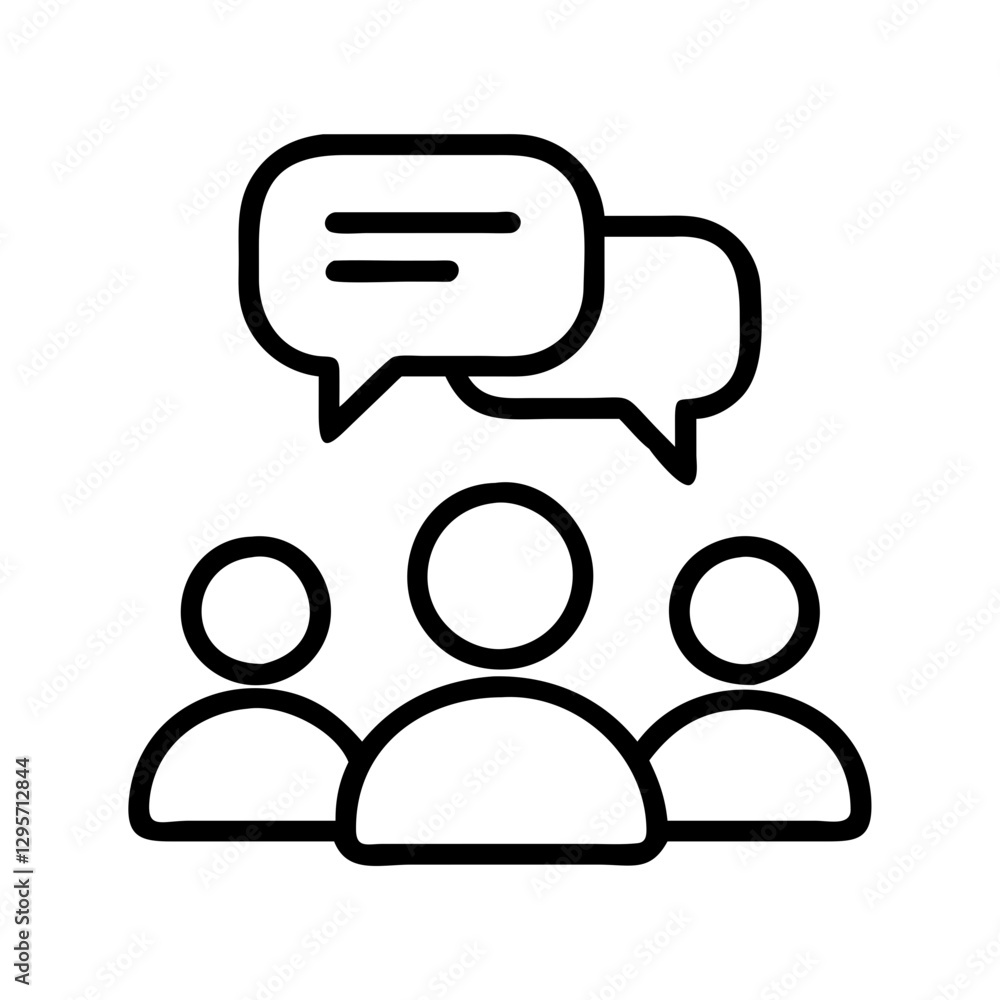 group discussion icon, group discussion line art - simple line art of group discussion, perfect for group discussion logos and icons group discussion icon, group discussion line art - simple line art of group discussion, perfect for group discussion logos and icons