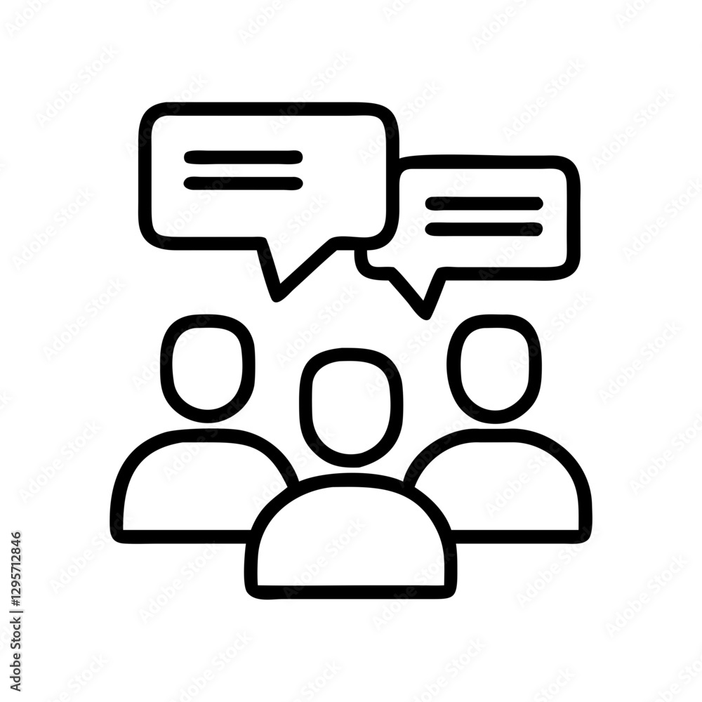 group discussion icon, group discussion line art - simple line art of group discussion, perfect for group discussion logos and icons group discussion icon, group discussion line art - simple line art of group discussion, perfect for group discussion logos and icons