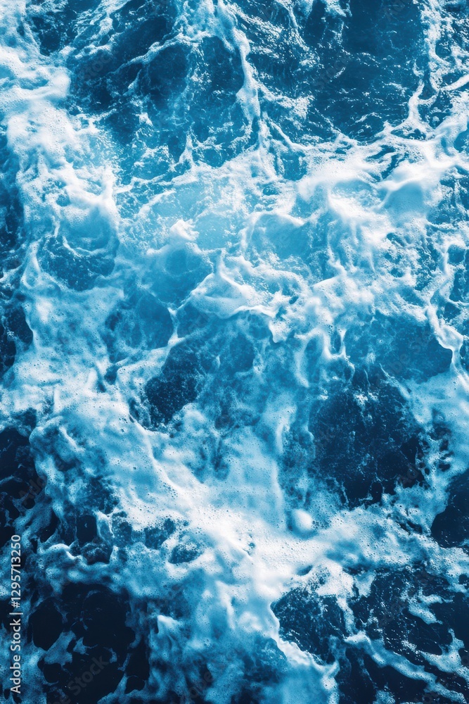 Ocean Waves and Foam on Water Surface. Ocean Waves and Foam on Water Surface.