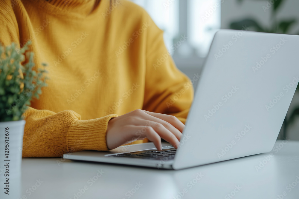 Naklejka premium A vibrant close-up of the creative process in a modern loft setting.