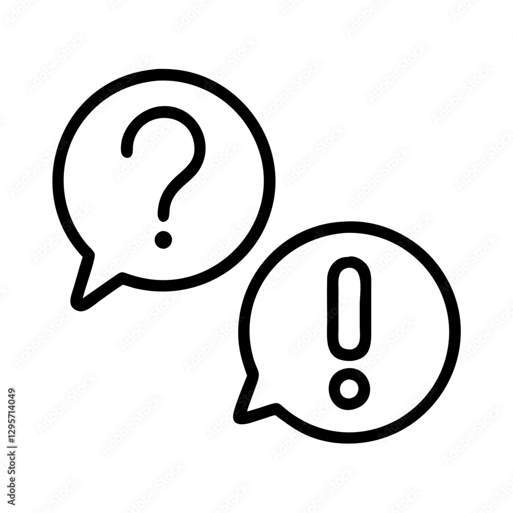 question mark and exclamation icon, question mark and exclamation line art - simple line art of question mark and exclamation, perfect for question mark and exclamation logos and icons question mark and exclamation icon, question mark and exclamation line art - simple line art of question mark and exclamation, perfect for question mark and exclamation logos and icons