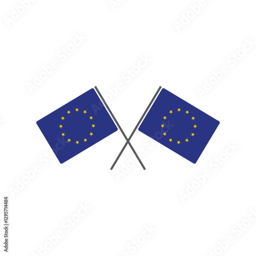 Europe flag union ,Standard flag icon Europe vector logo template