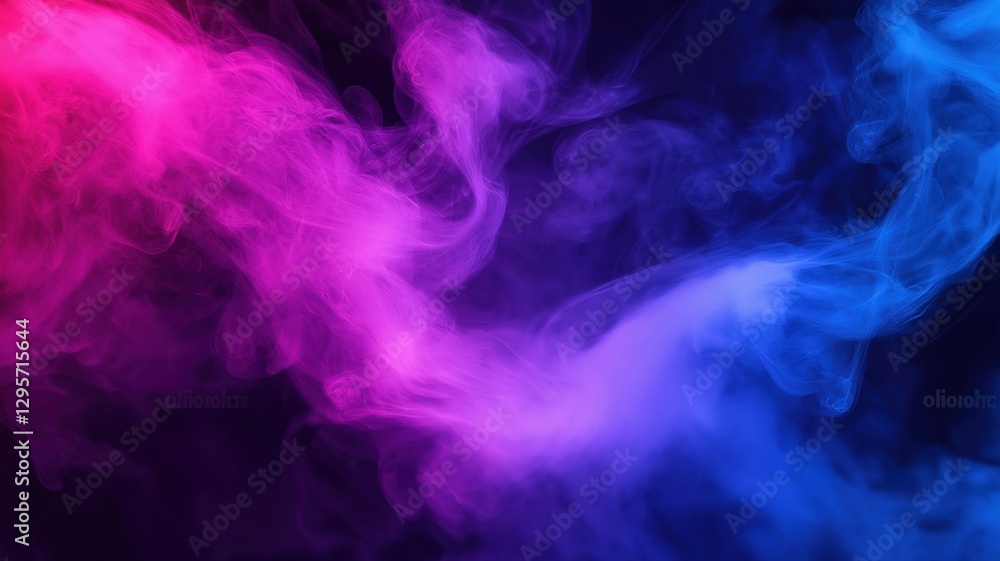 Fototapeta premium abstract purple smoke on a black background