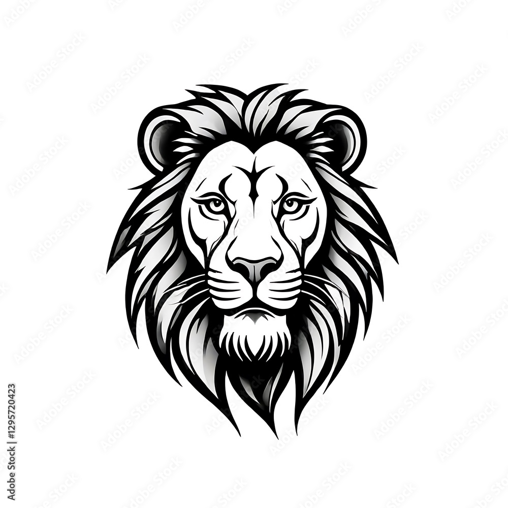 Lion with a mane and a long tail. Colorings. Vector. Illustration. Black. Sketch Lion with a mane and a long tail. Colorings. Vector. Illustration. Black. Sketch