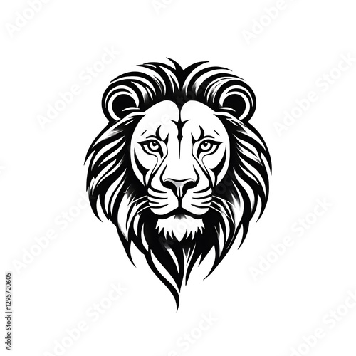 Wallpaper Mural Lion with a mane and a long tail. Colorings. Vector. Illustration. Black. Sketch Torontodigital.ca