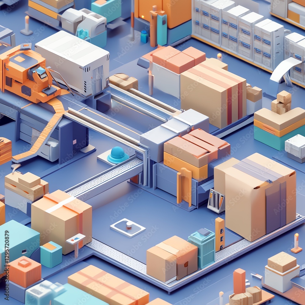 Dropshipping marketplace, automated order fulfillment, supplier-to-customer efficiency, 3D illustration Dropshipping marketplace, automated order fulfillment, supplier-to-customer efficiency, 3D illustration