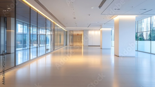 Wallpaper Mural Modern Bright Office Space Featuring Minimalist Design and Large Windows : Generative AI Torontodigital.ca