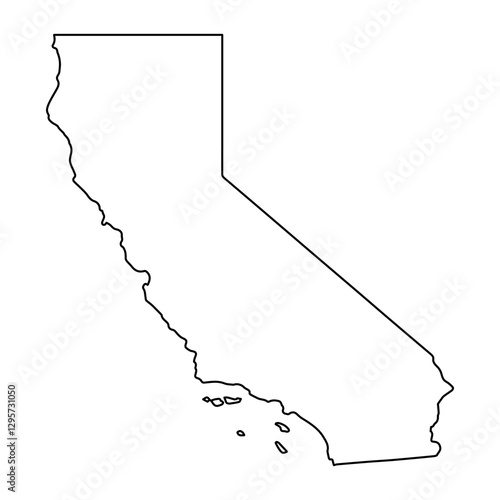 Sleek California Outline Mi...