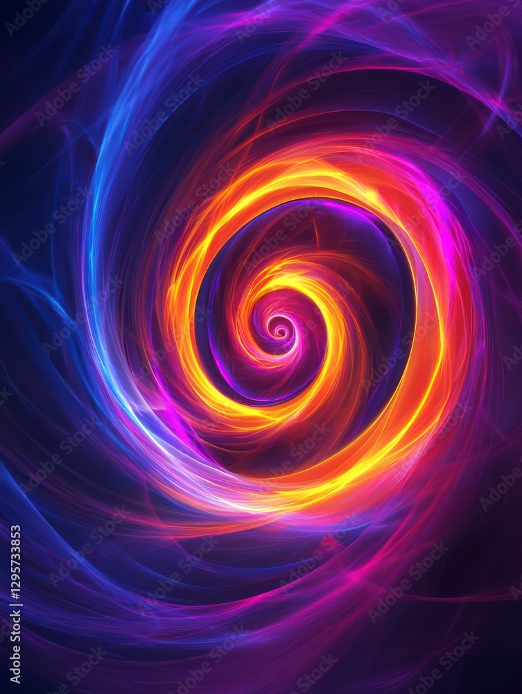 Abstract Vortex of Energy: A mesmerizing swirl of vibrant crimson, gold, and sapphire hues creates a hypnotic vortex, radiating energy and ethereal beauty. Abstract Vortex of Energy: A mesmerizing swirl of vibrant crimson, gold, and sapphire hues creates a hypnotic vortex, radiating energy and ethereal beauty.