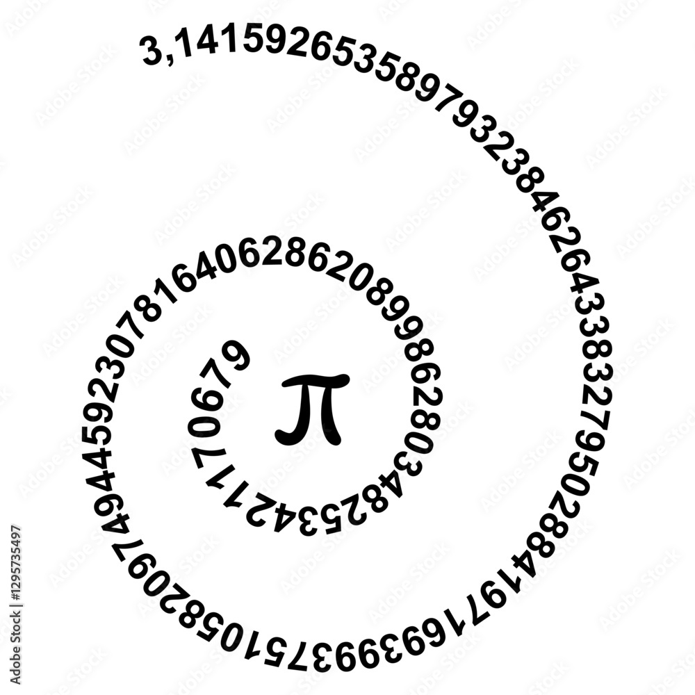Infinite Pi Spiral Mathematical Beauty in Black Curves Infinite Pi Spiral Mathematical Beauty in Black Curves