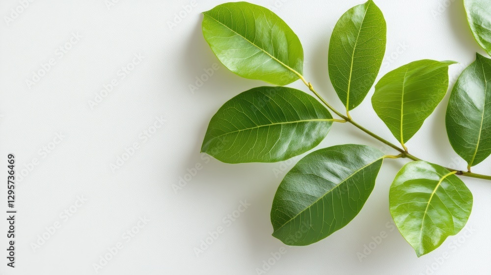 Fototapeta premium Capturing nature's greenery tree branch closeup lush environment leafy details