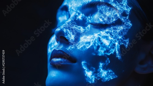 High-Tech Representation of Methylene Blue Molecule in Modern Art