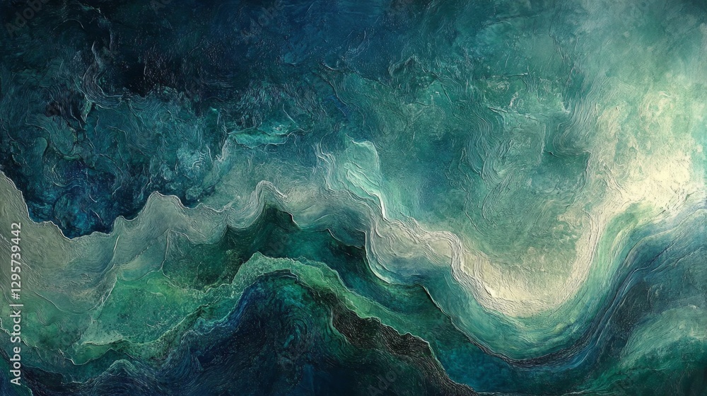 Abstract Mesmerizing Generative AI Artwork in Cool Turquoise Tones Abstract Mesmerizing Generative AI Artwork in Cool Turquoise Tones
