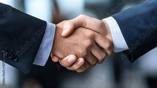 Business Handshake Representing Partnership and Trust Between Two Professionals : Generative AI