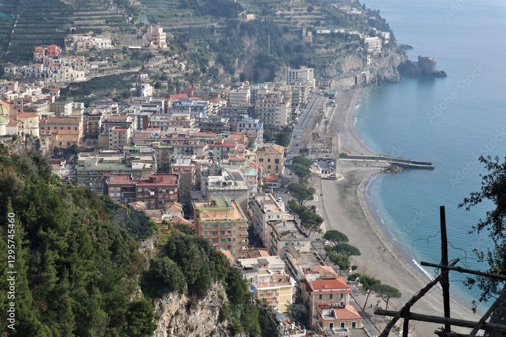 Maiori - Panorama del borgo dal Sentiero dei Limoni