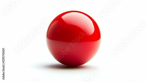 Free Download The image shows a glossy red sphere sitting on a light background, showcasing its reflective surface and elegant shape. - GFXLoad