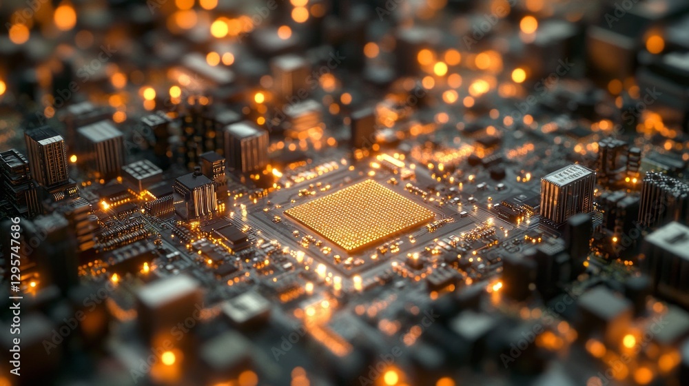 Automated machines perform soldering and testing on microchip components in a high-tech assembly line, showcasing advanced manufacturing processes and technology Automated machines perform soldering and testing on microchip components in a high-tech assembly line, showcasing advanced manufacturing processes and technology