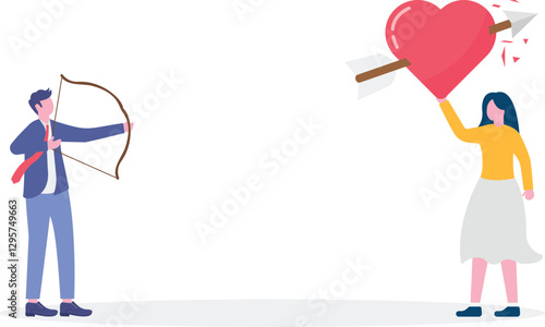 Social media illustration, business concept, web design

