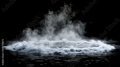 Wallpaper Mural Soft blurred smoke drifting along a black background floor, offering a realistic and atmospheric overlay for cinematic trailers, title sequences, promotional designs, text overlays, and openers Torontodigital.ca