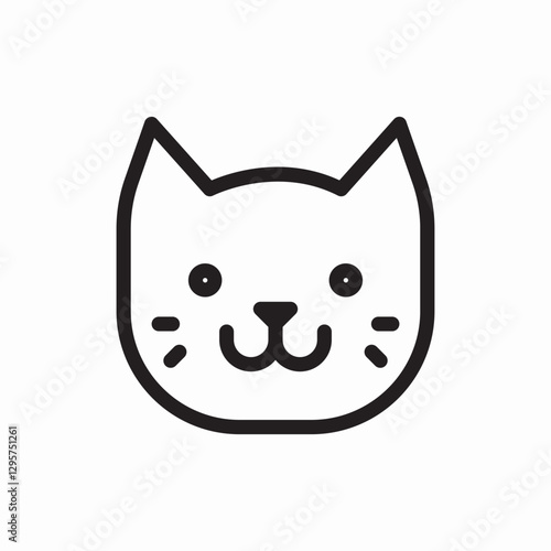 Cat pet animal icon vector sign