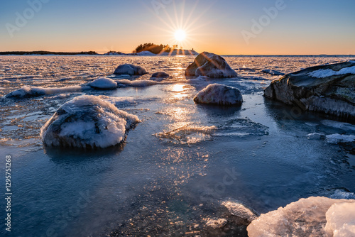 sunset over the sea