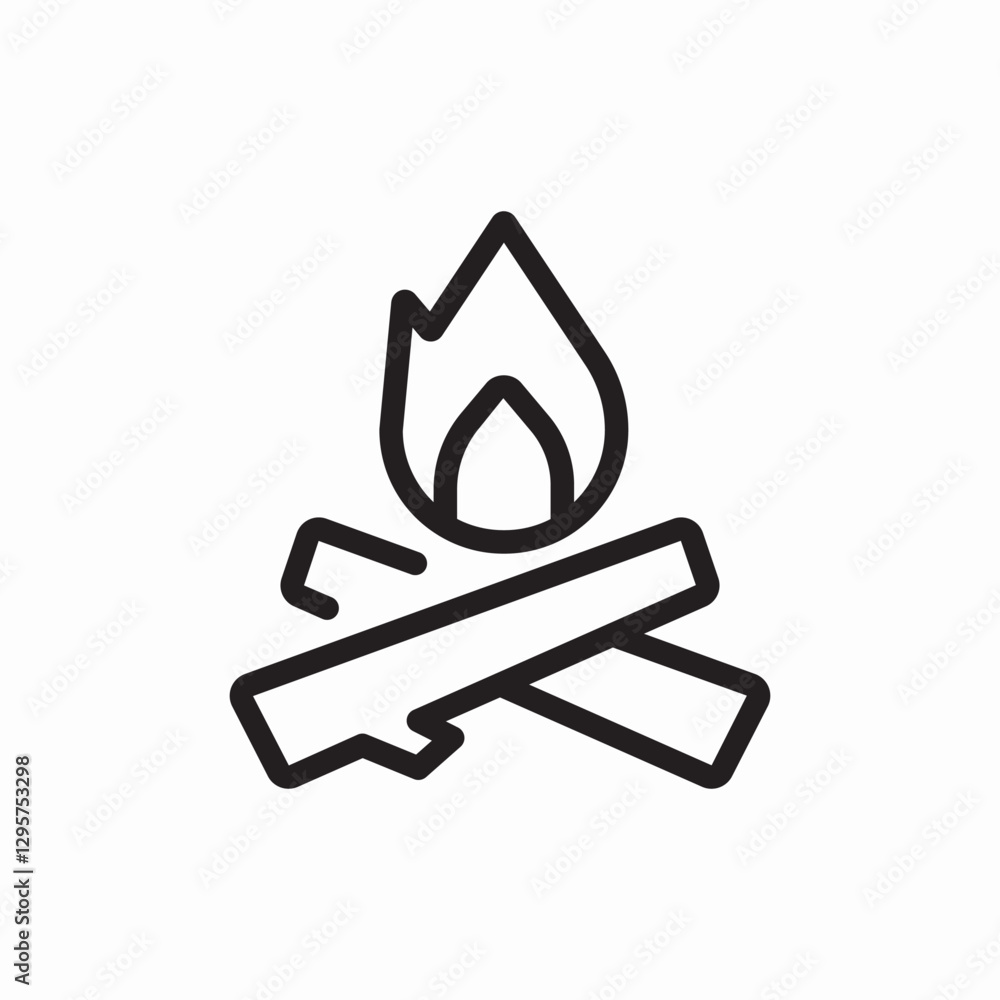 bonfire icon vector sign bonfire icon vector sign