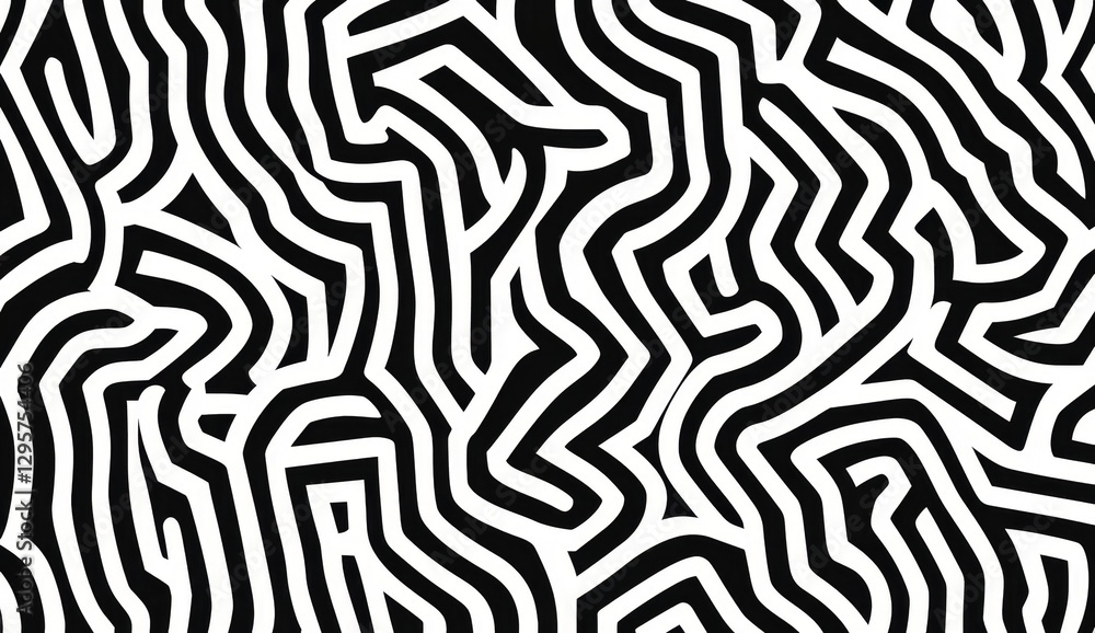 Abstract black and white patterned background design Abstract black and white patterned background design