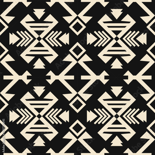 Ethnic geometric pattern, seamless pattern of the Navajo tribe. Native American ethnic. Seamless vector pattern ethnic, seamless Mexican rug, woven carpet. Folk embroidery, Bohemian, Aztec style.