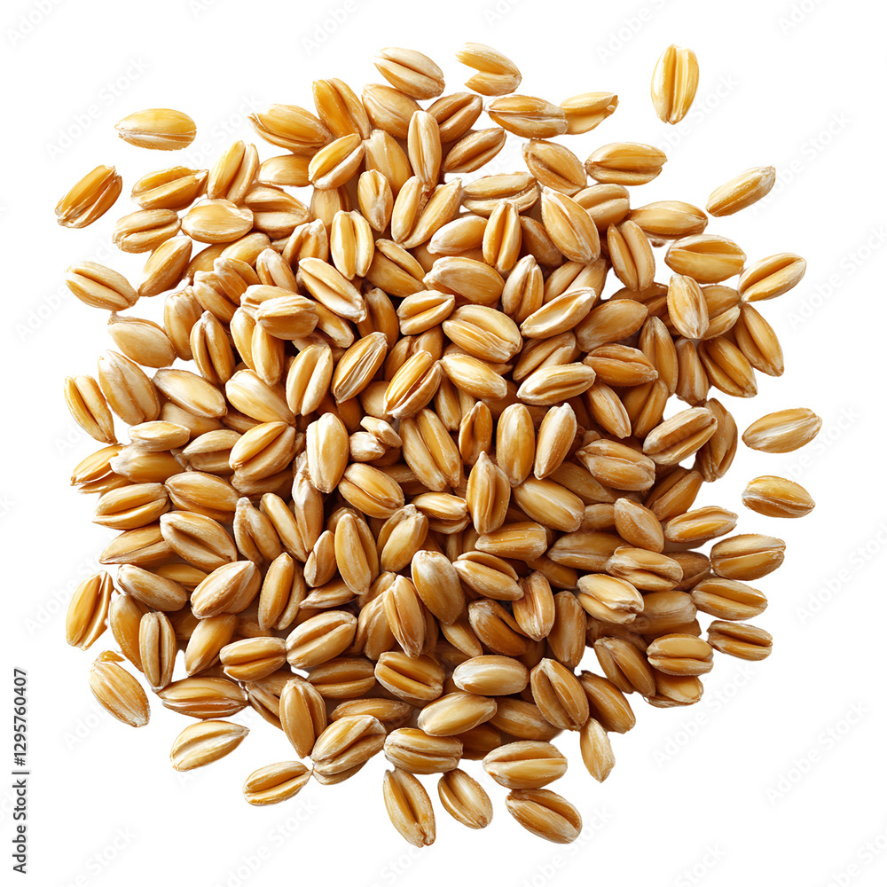 Obraz premium Pile of wheat grains Cut out with transparent background