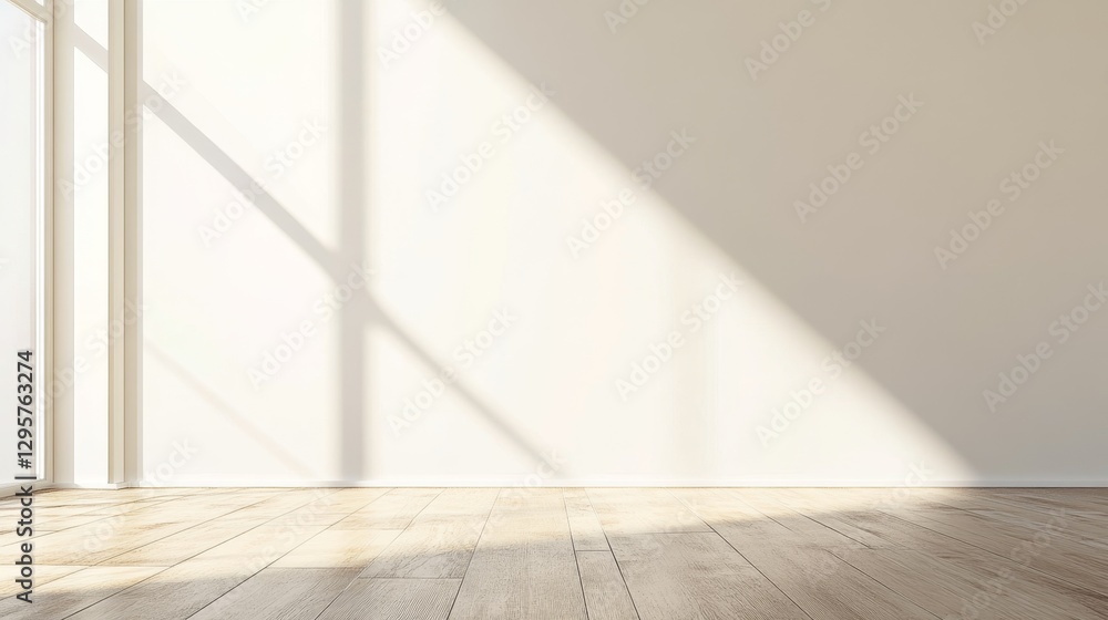 Bright White Wall With Smooth Surface and Natural Light Reflection Bright White Wall With Smooth Surface and Natural Light Reflection