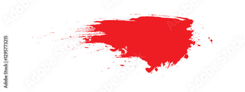 Paint Brush Stroke. Texture brushes and modern grunge brush lines. Ink brush artistic design element for frame design. Vector isolated elements set. Grungy Red swatches. Rough smears and stains.