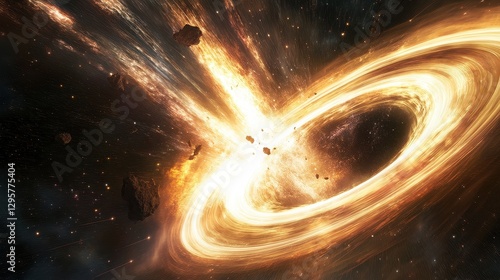 Stunning Visualization of a Black Hole Engulfing Surrounding Matter