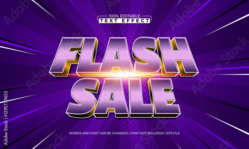 flash sale editable text effect with a price and promo text style