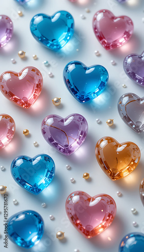 heart shaped confetti background wallpaper