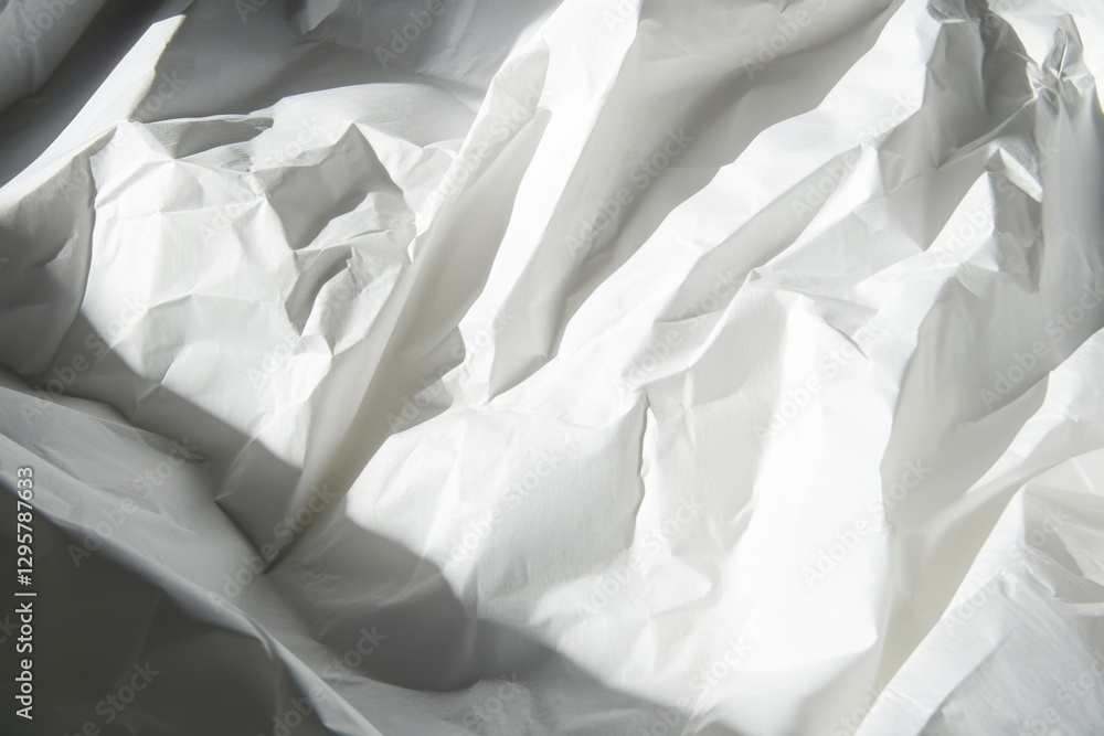 Fototapeta premium Abstract Crumpled Paper Texture in Soft Lighting for Unique Backgrounds