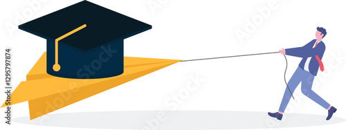 Social media illustration, business concept, web design

