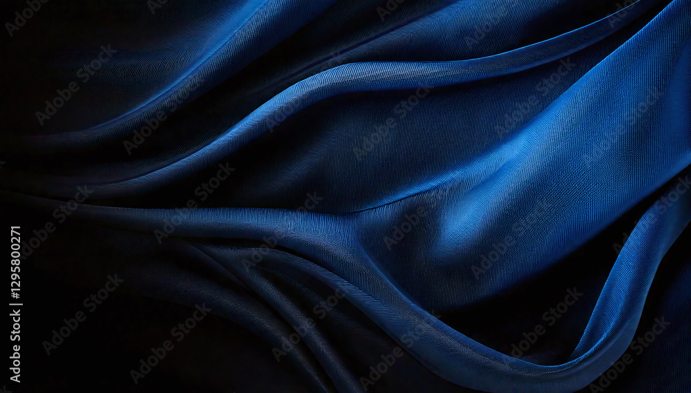 Fototapeta premium 푸른색 실크 천 배경