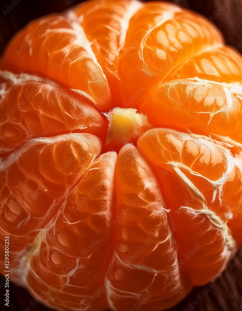 Close-Up of a Freshly Peeled Tangerine, Highlighting Its Soft, Dimpled Texture Close-Up of a Freshly Peeled Tangerine, Highlighting Its Soft, Dimpled Texture
