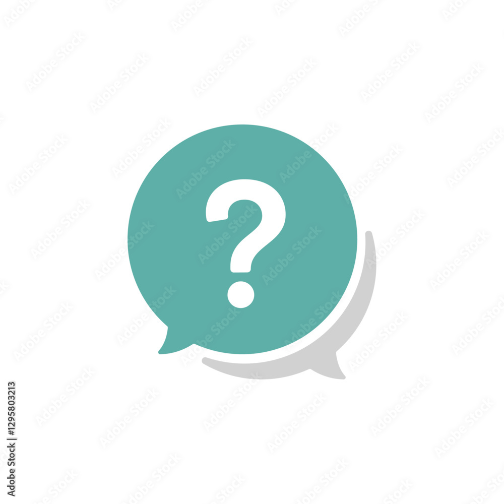 はてなの吹き出しベクターアイコン(FAQ・よくあるご質問・Q&A)