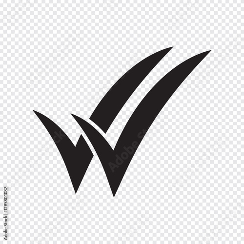 Simple double tick sign. Read message icon. Viewed message symbol. Blue and green checkmark illustration.  Whatsapp double check mark. Whats app.  tick symbol vector illustration . 