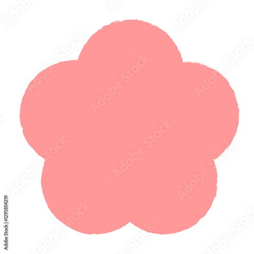 ピンク かわいい シンプル 和風 花 ベクターイラスト