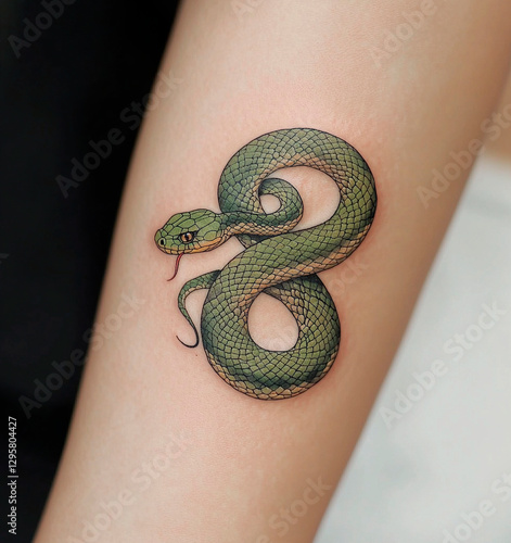 Tatuaje de serpiente en el brazo