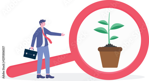 Social media illustration, business concept, web design

